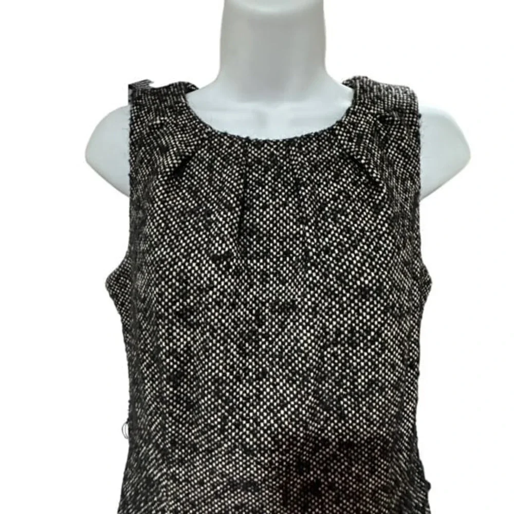Michael Kors Sleeveless Wool Tweed Size‎ 6 Dress Black